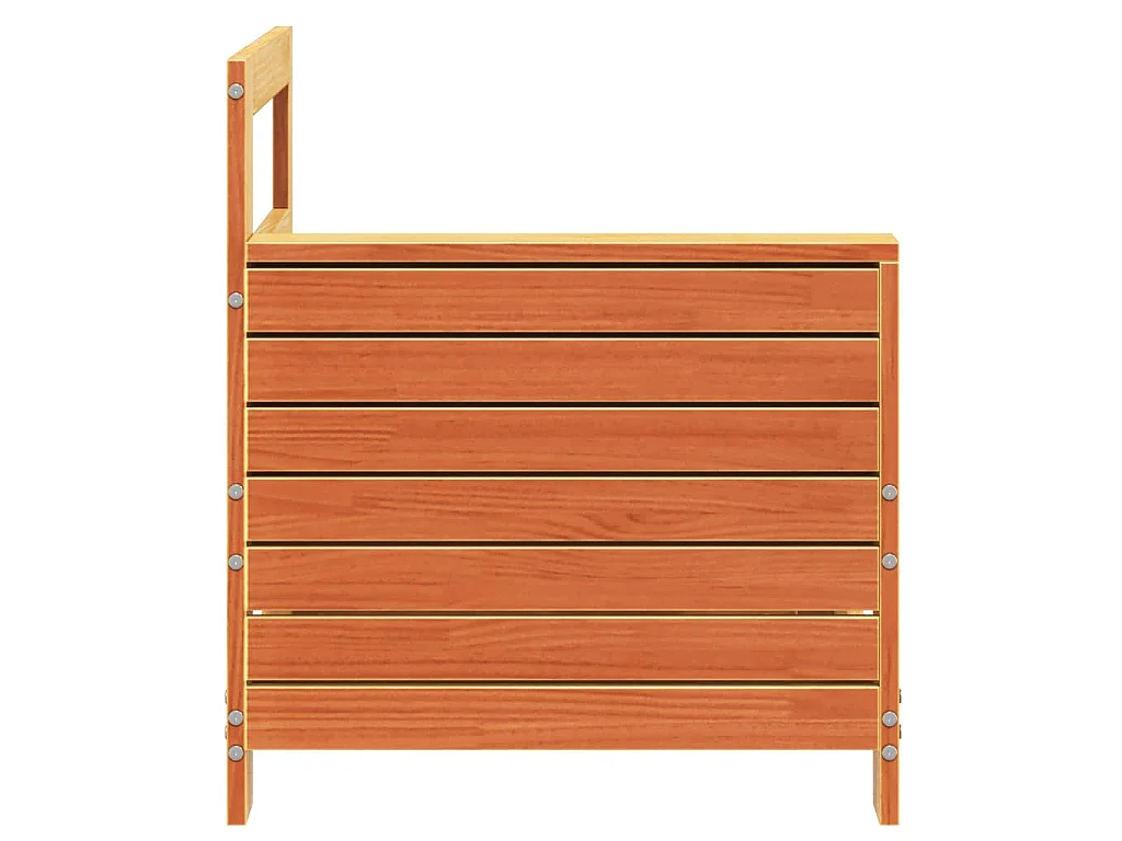 Gartensofa mit Armlehne 69x62x70,5 cm Massivholz Kiefer
