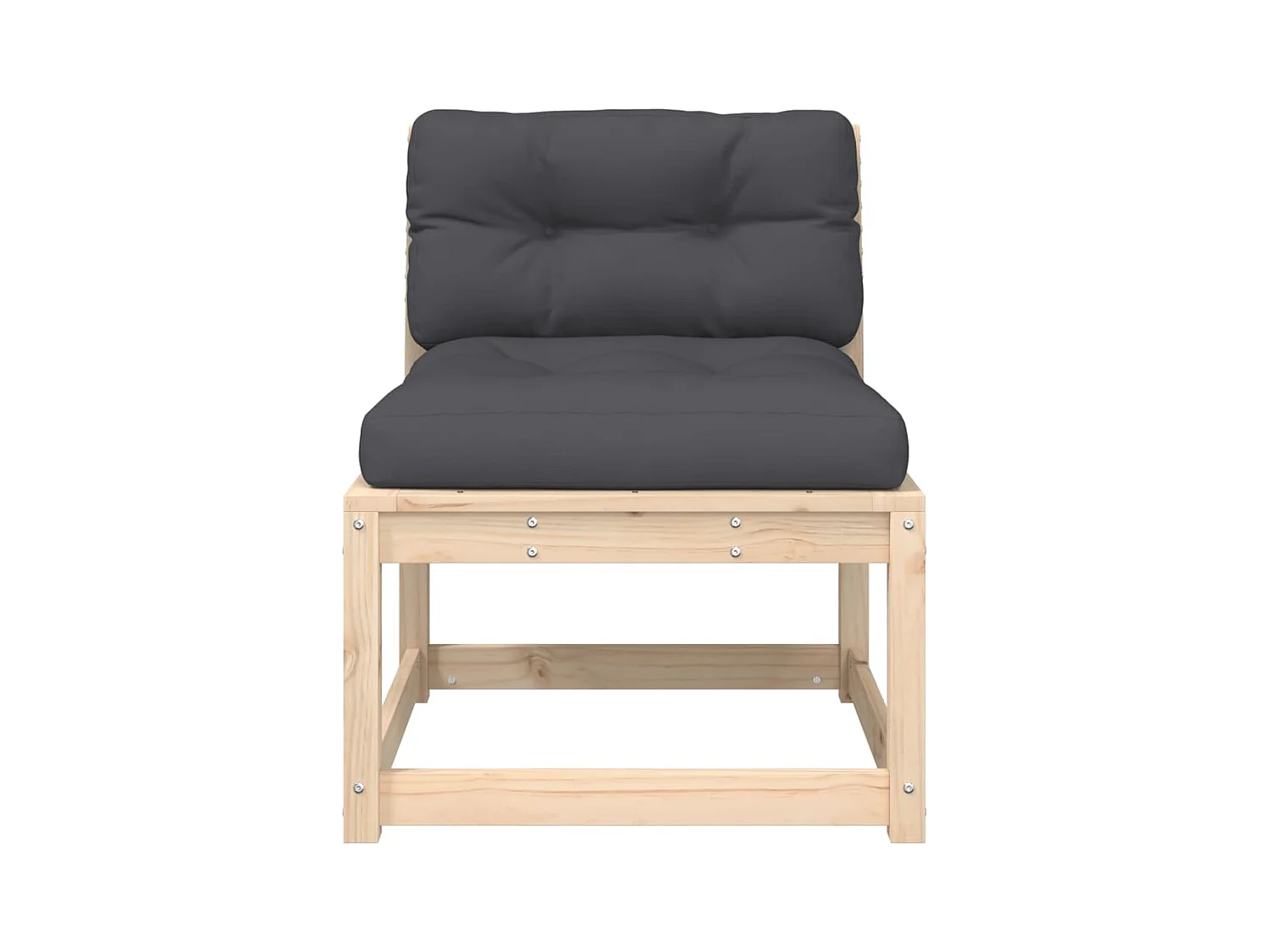 Gartensofas mit Kissen 2 Stk. Massivholz Kiefer