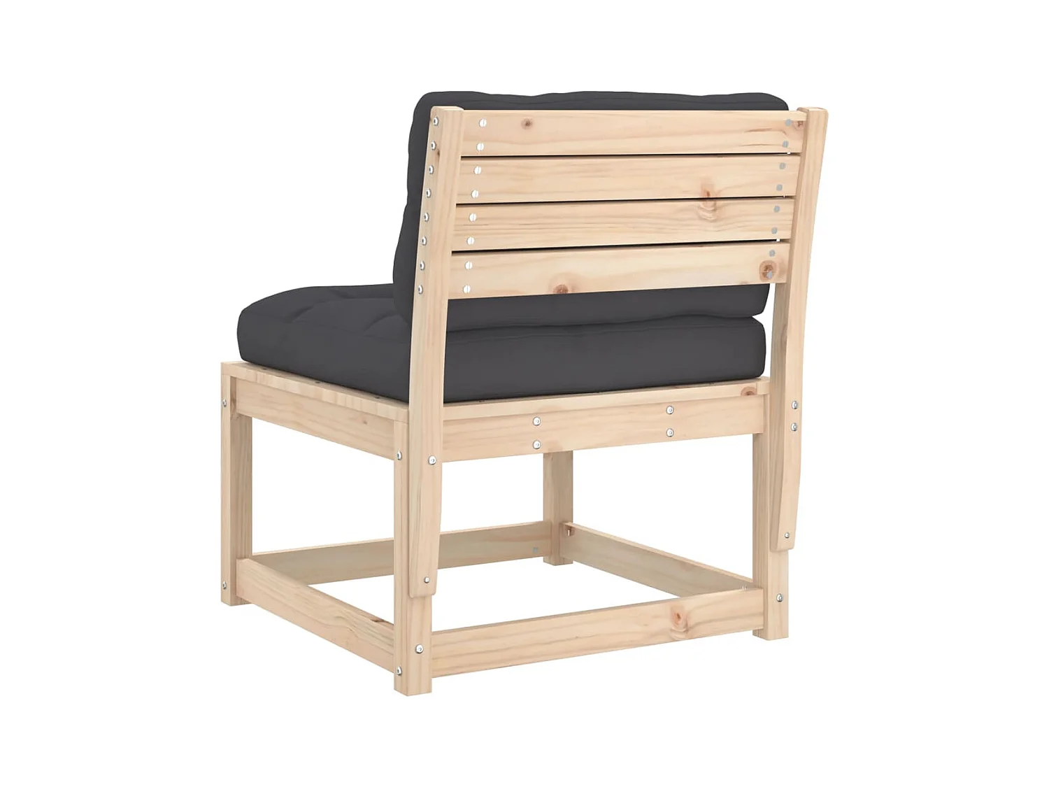 Gartensofas mit Kissen 2 Stk. Massivholz Kiefer