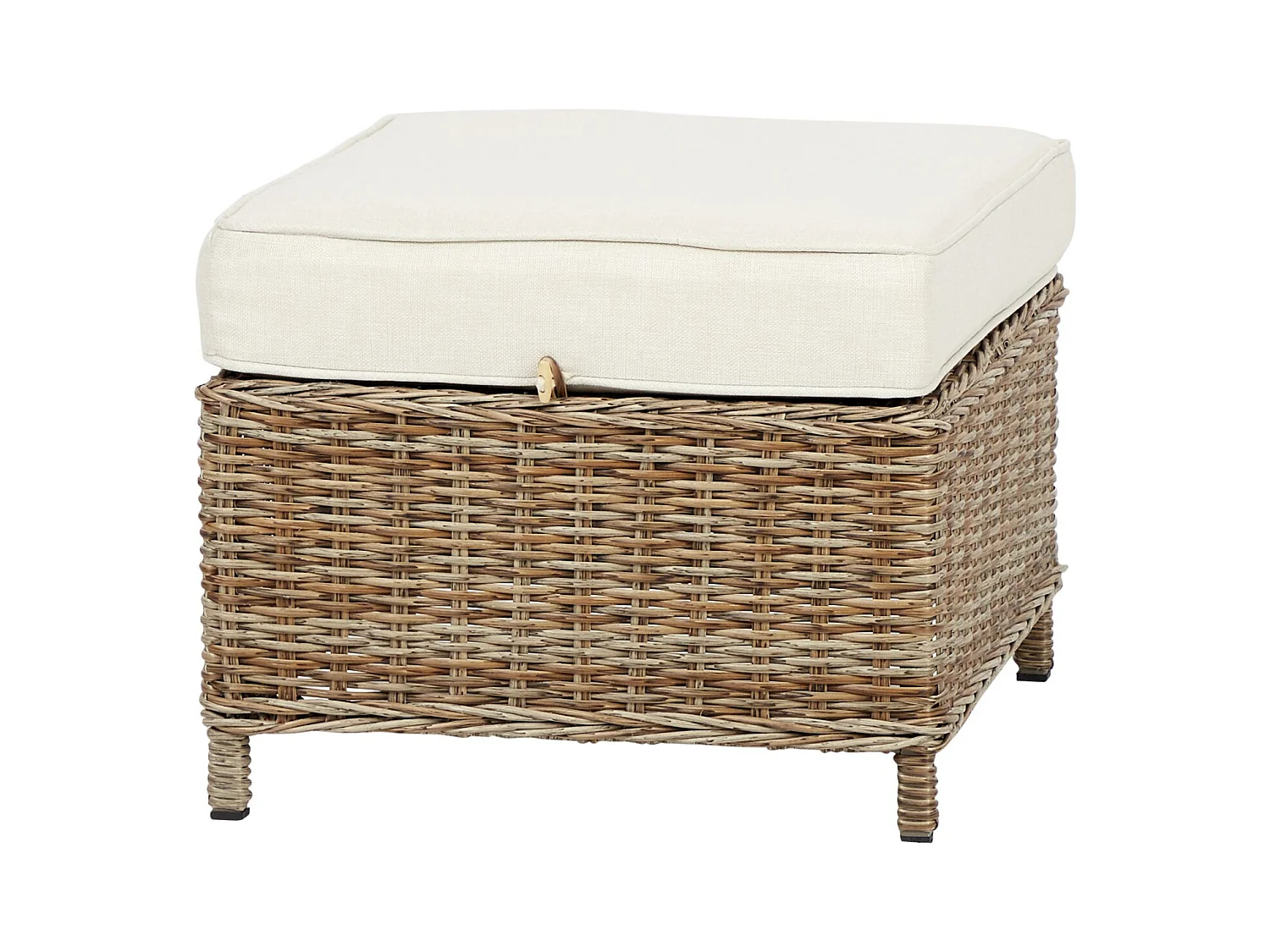 Gram voetenbank incl. kussen, naturel en off white.