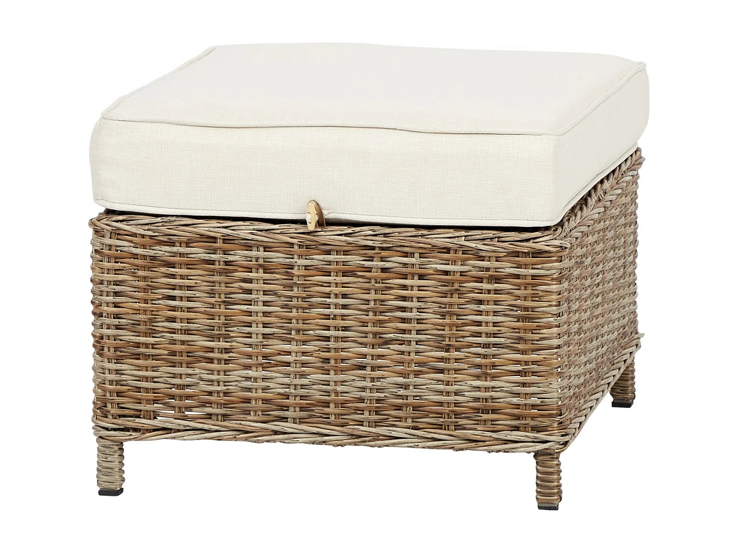 Gram voetenbank incl. kussen, naturel en off white.