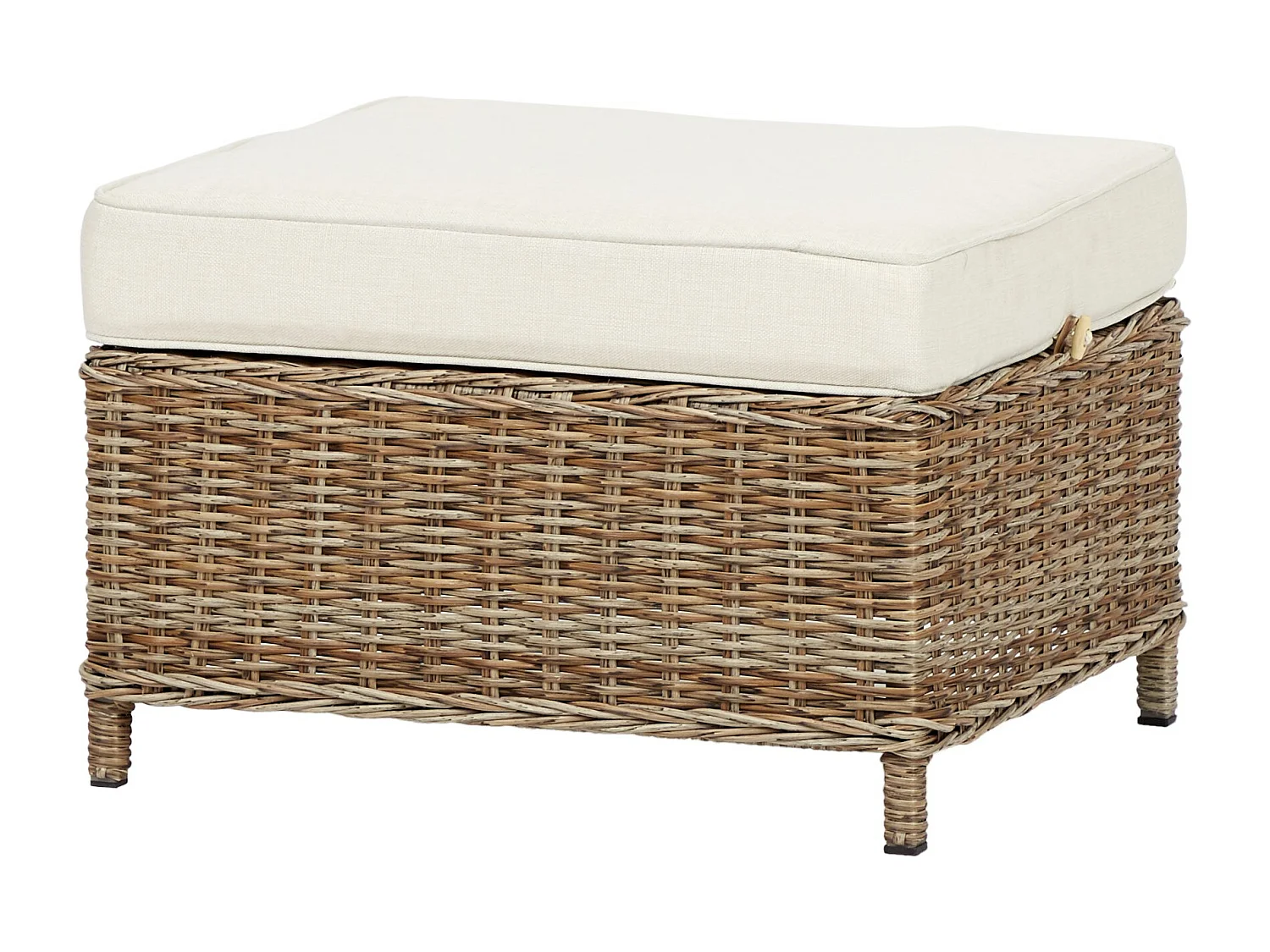 Gram voetenbank incl. kussen, naturel en off white.