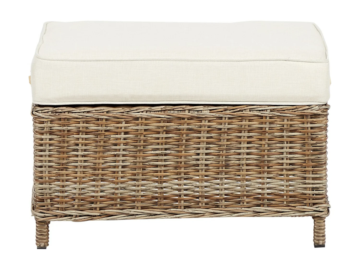 Gram voetenbank incl. kussen, naturel en off white.