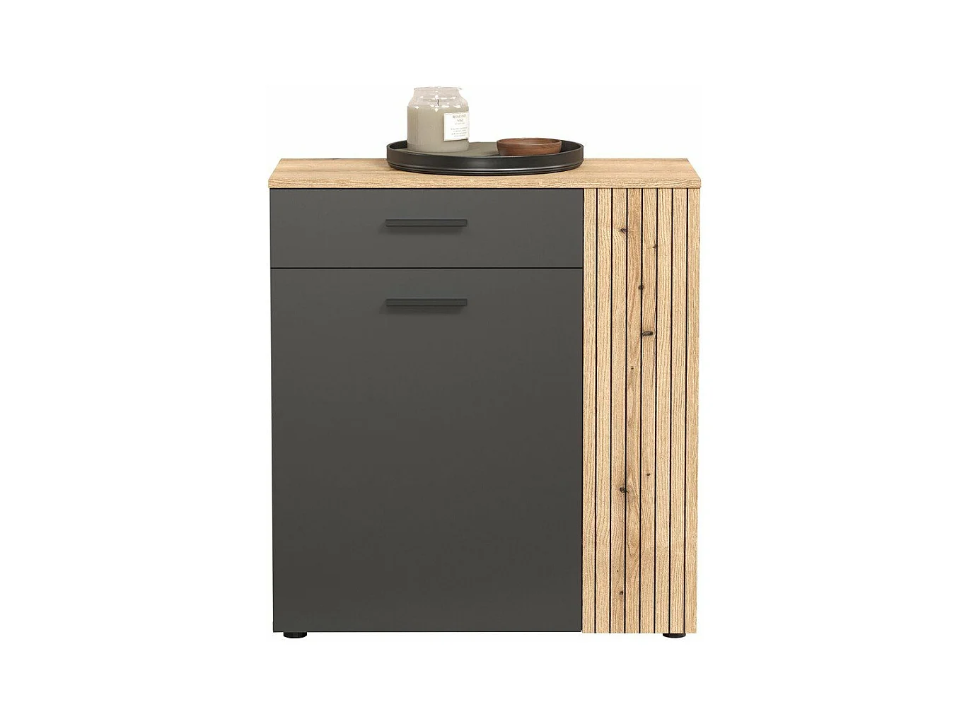 Buffet haut 2 portes et 1 tiroir L80 cm - ESTEBAN