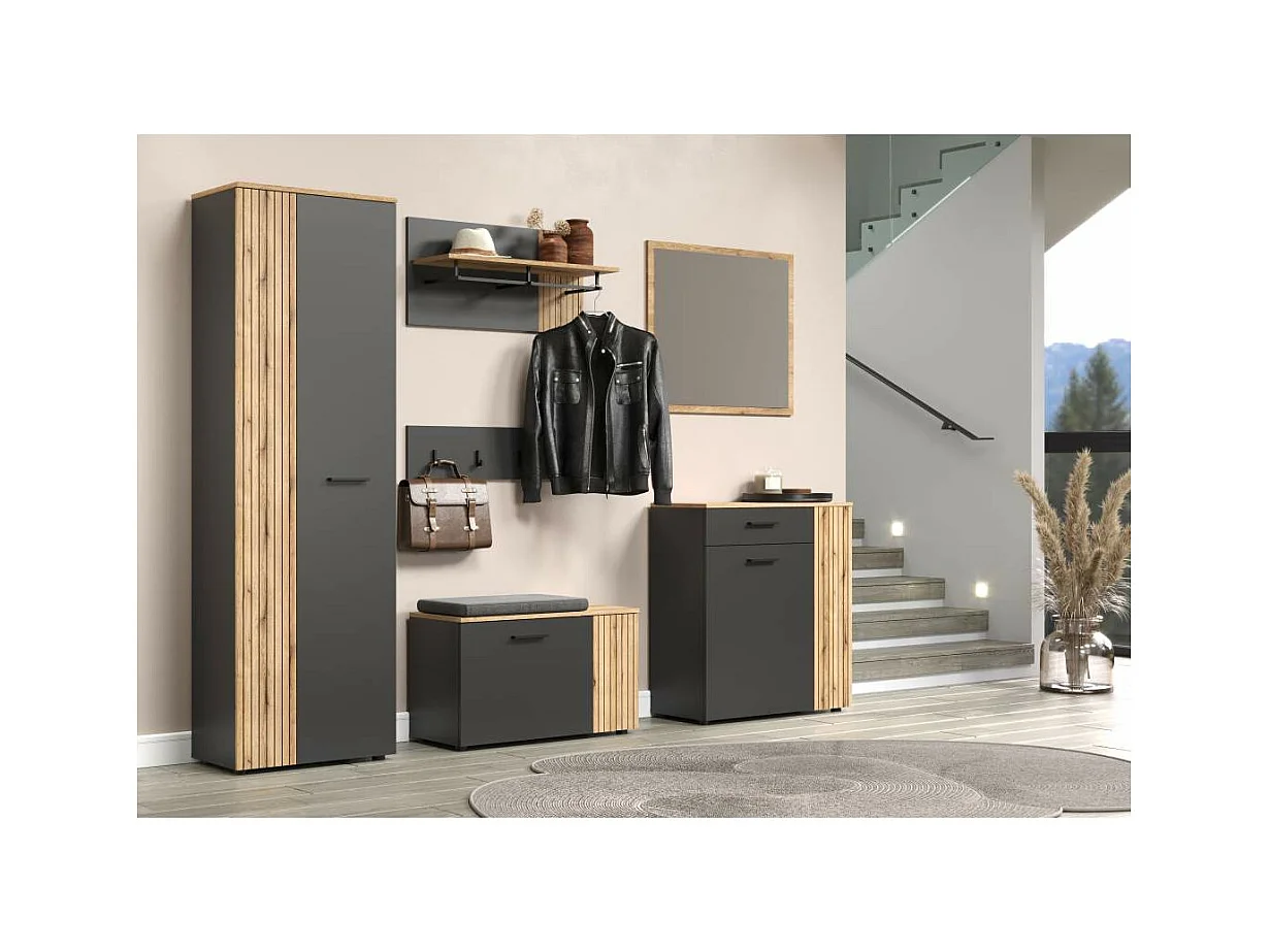 Buffet haut 2 portes et 1 tiroir L80 cm - ESTEBAN