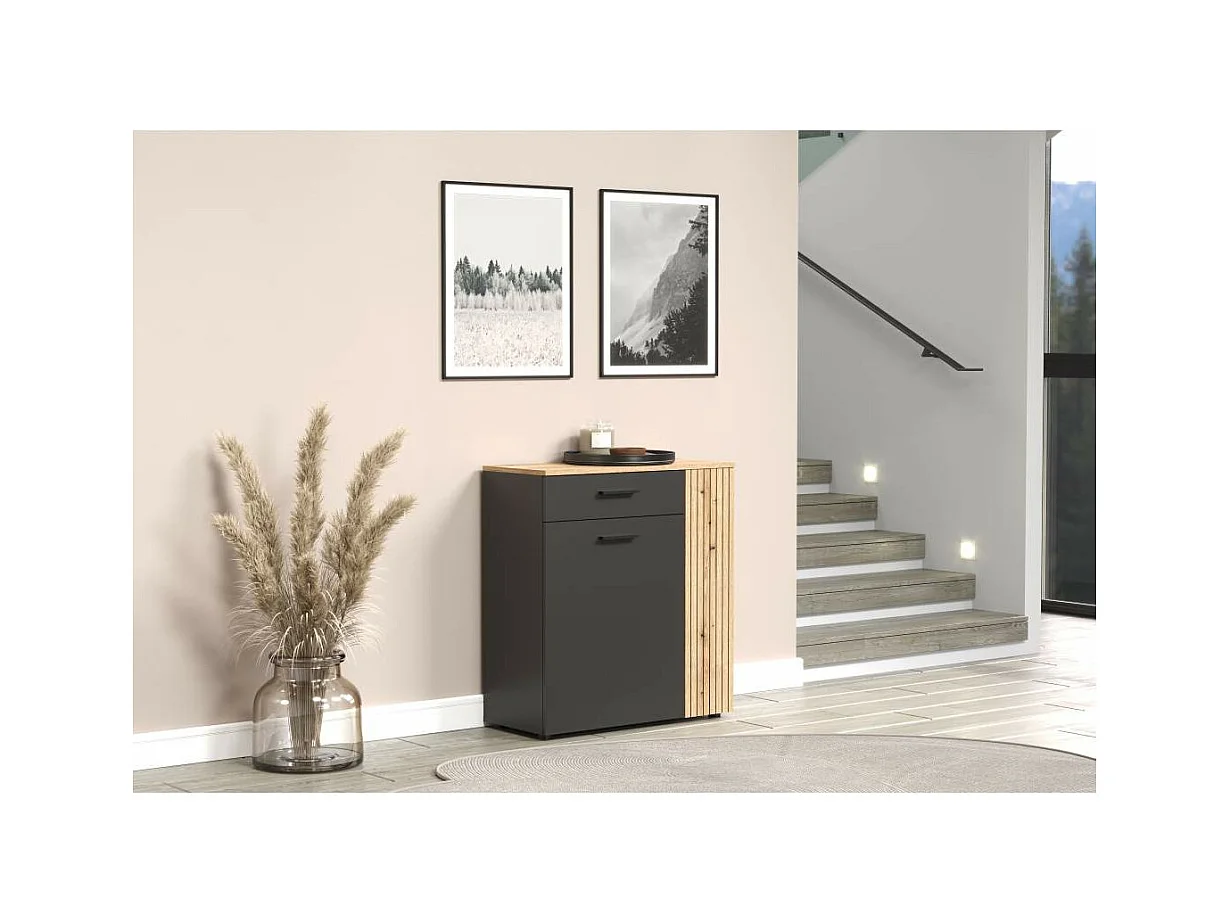 Buffet haut 2 portes et 1 tiroir L80 cm - ESTEBAN