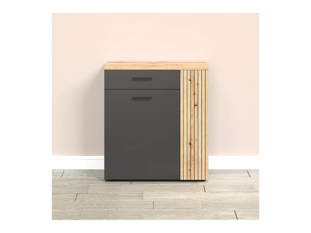 Buffet haut 2 portes et 1 tiroir L80 cm - ESTEBAN