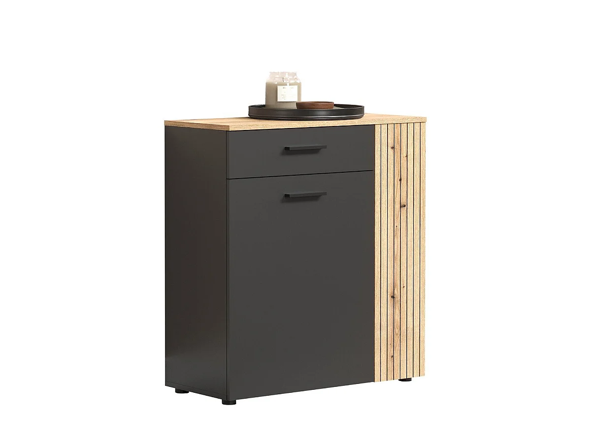 Buffet haut 2 portes et 1 tiroir L80 cm - ESTEBAN