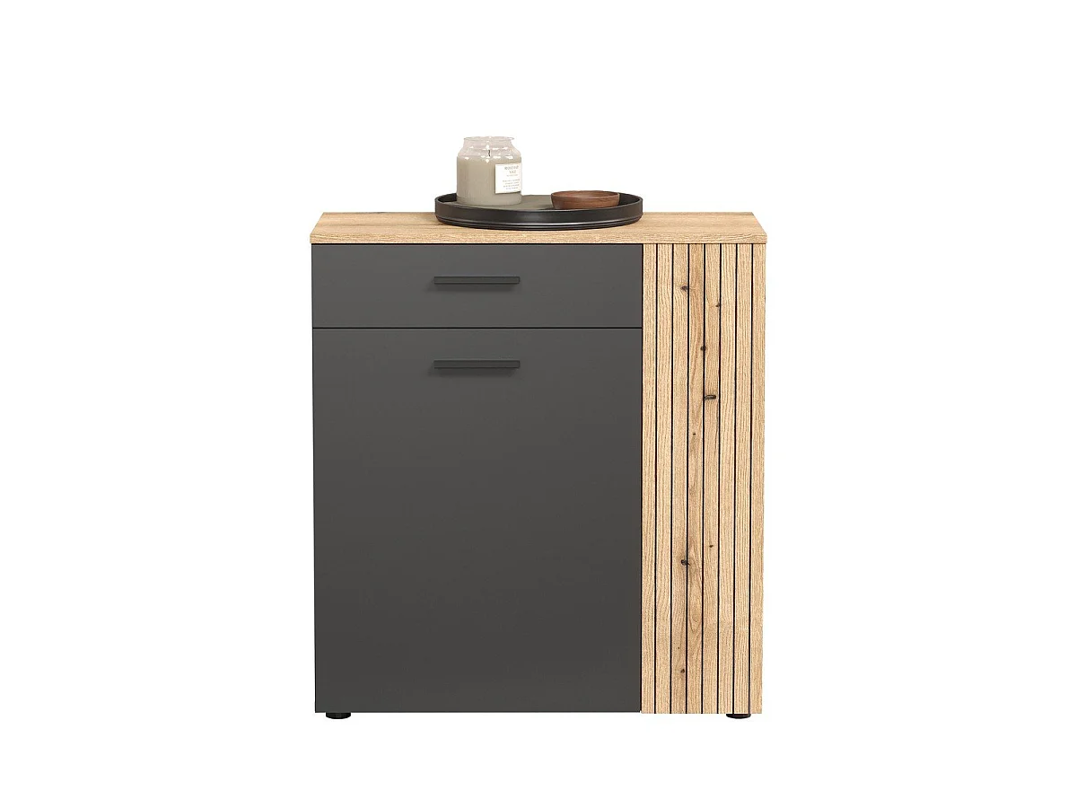Buffet haut 2 portes et 1 tiroir L80 cm - ESTEBAN