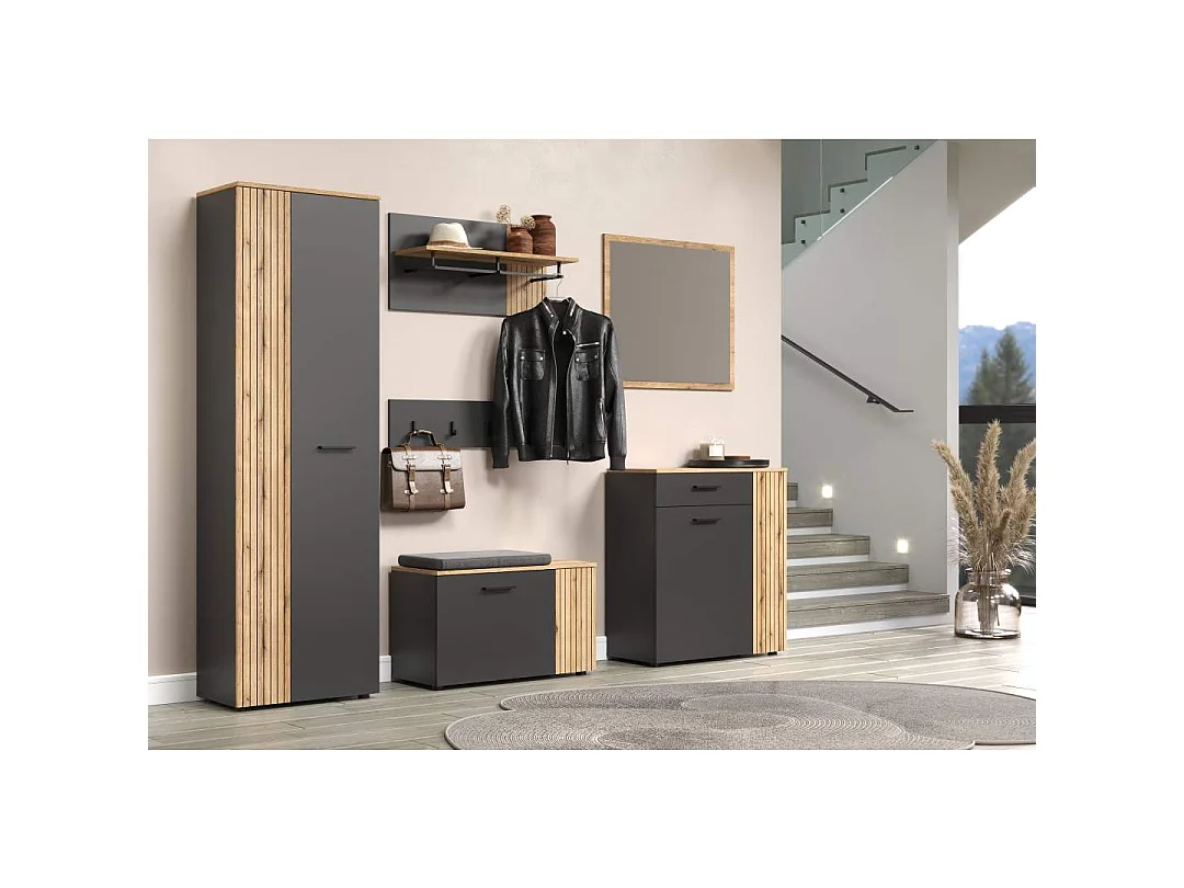 Buffet haut 2 portes et 1 tiroir L80 cm - ESTEBAN