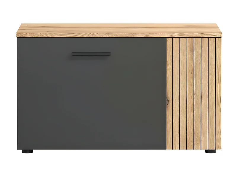 Esteban Sitzbank grau, Eiche dekor.