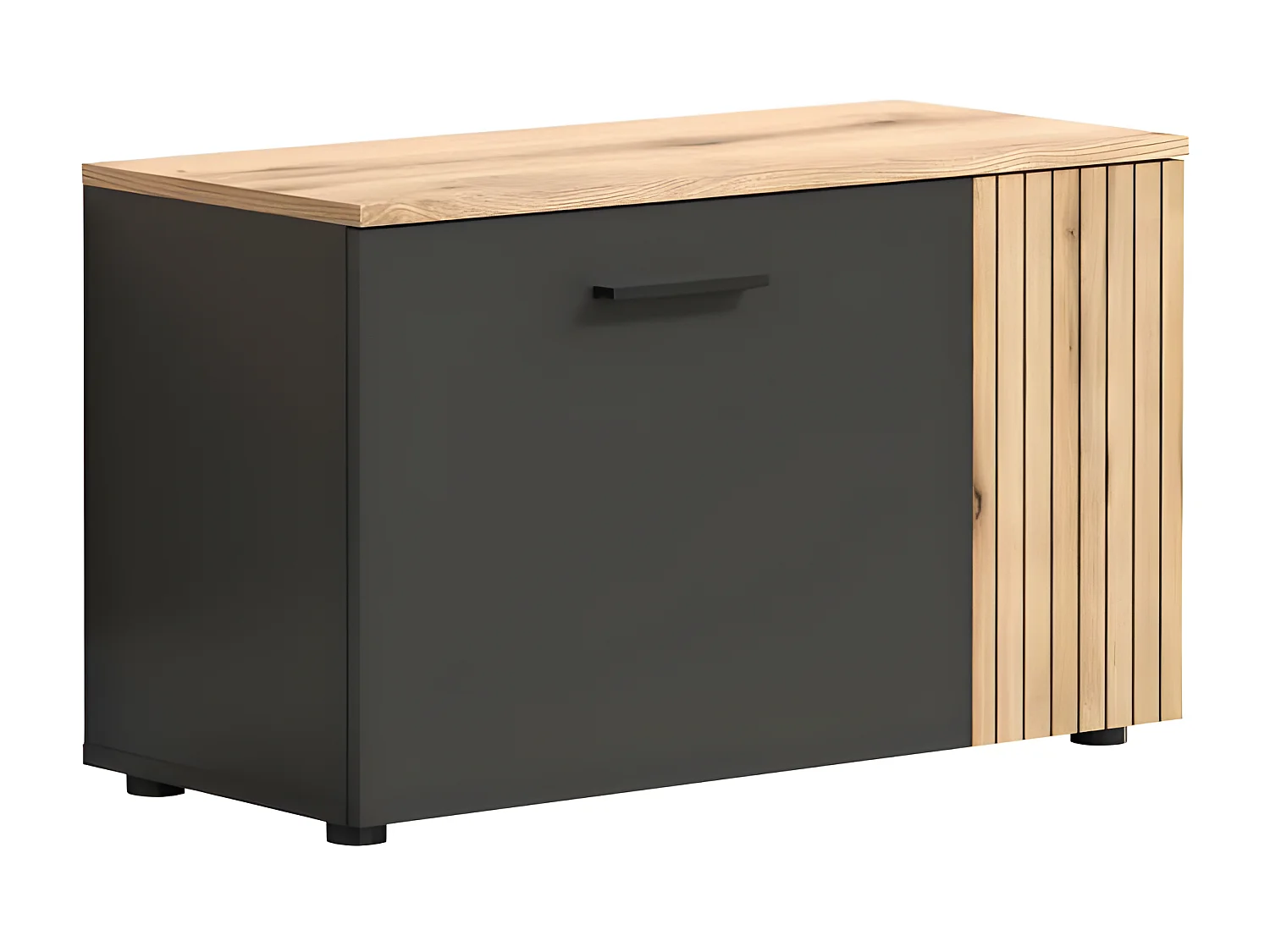 Esteban banc gris, chêne décor.