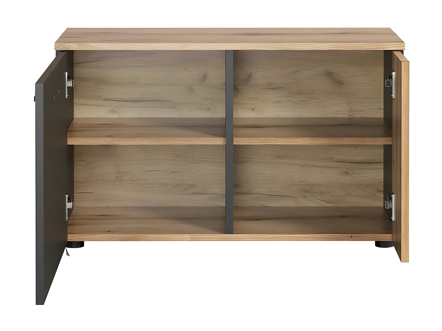 Esteban banc gris, chêne décor.