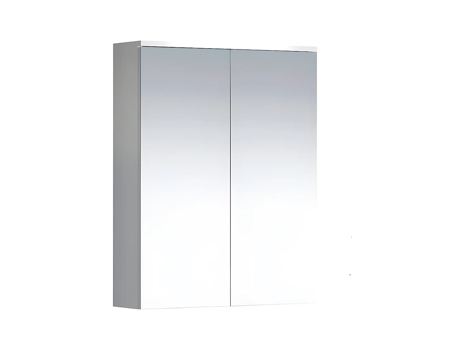 Wons armoir de salle de bain avec miroir blanc.