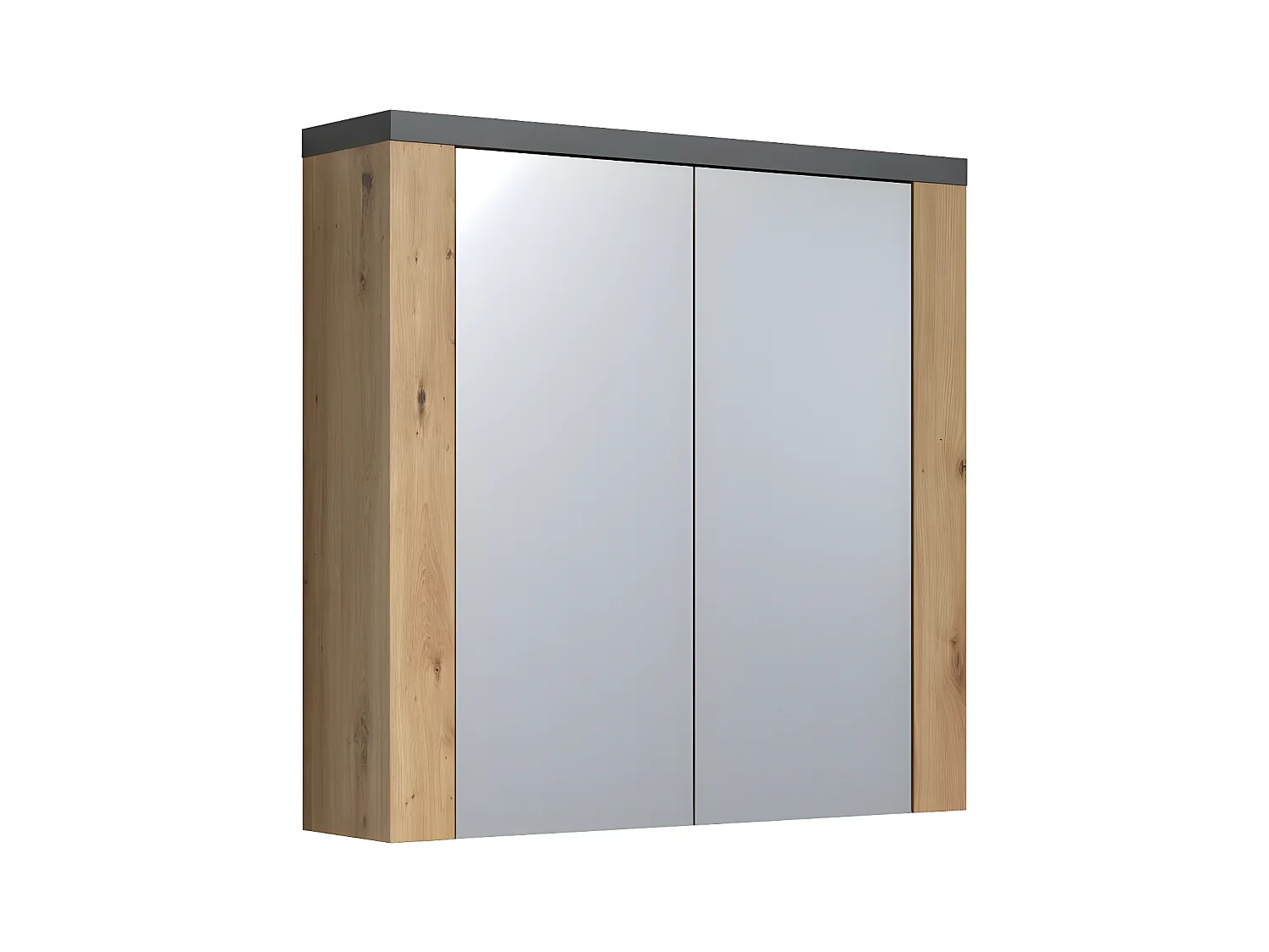 Follow armoir de salle de bain avec miroir chêne décor.