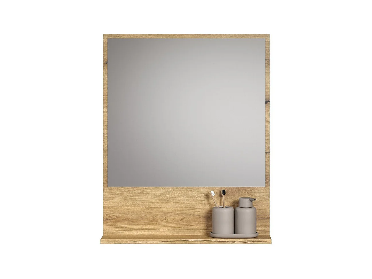 Miroir mural avec 1 tablette L60 cm - PUREBLISS