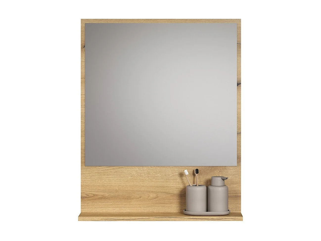 Miroir mural avec 1 tablette L60 cm - PUREBLISS