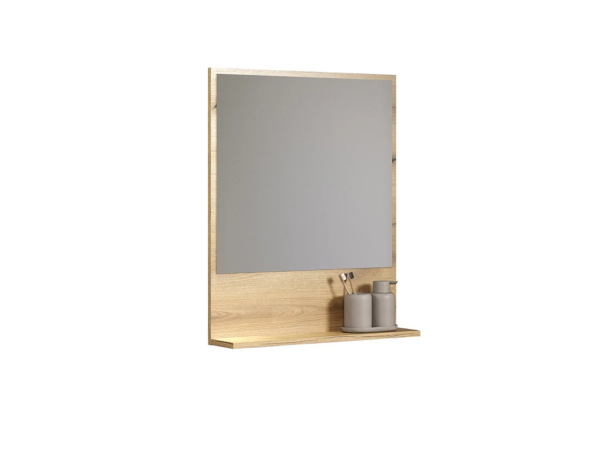Miroir mural avec 1 tablette L60 cm - PUREBLISS