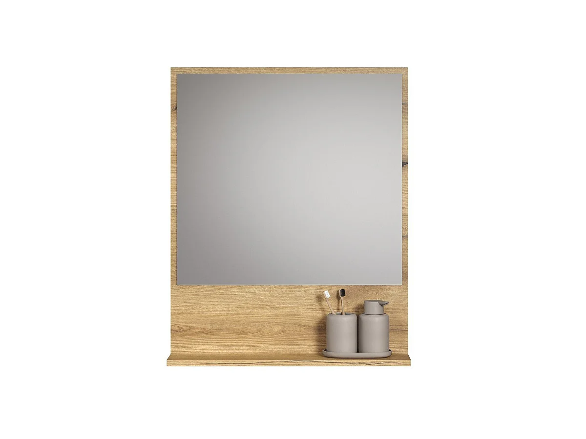 Miroir mural avec 1 tablette L60 cm - PUREBLISS