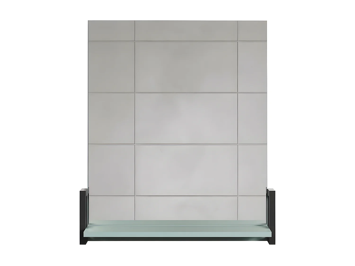 Specchio da bagno Matix con mensola blu, grigio.