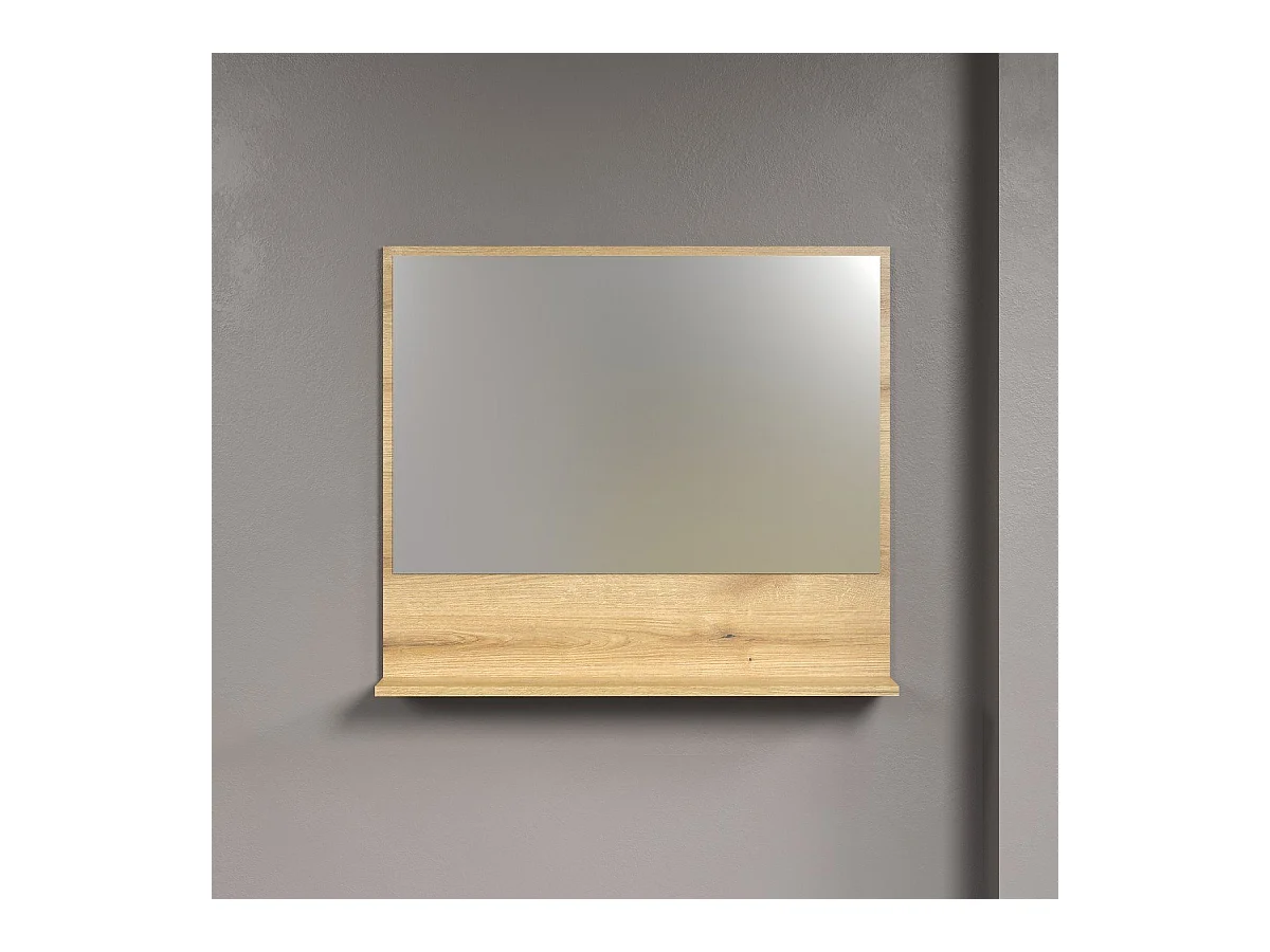 PureBliss Bad Spiegel 80cm mit Ablage Eiche dekor.