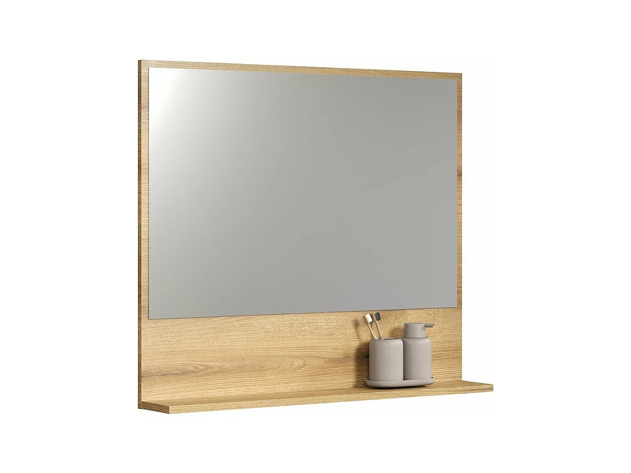 PureBliss Bad Spiegel 80cm mit Ablage Eiche dekor.