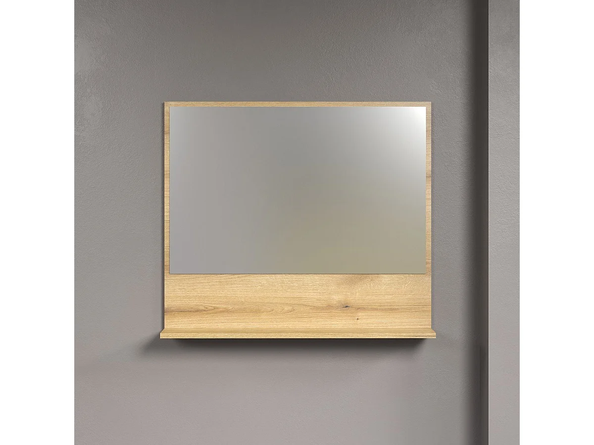 Miroir mural avec 1 tablette L80 cm - PUREBLISS