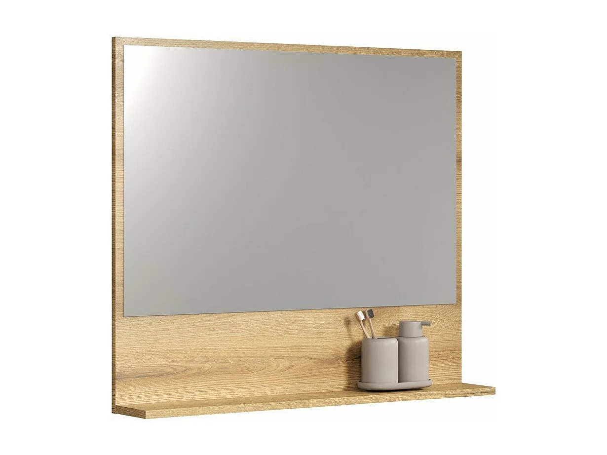 Miroir mural avec 1 tablette L80 cm - PUREBLISS