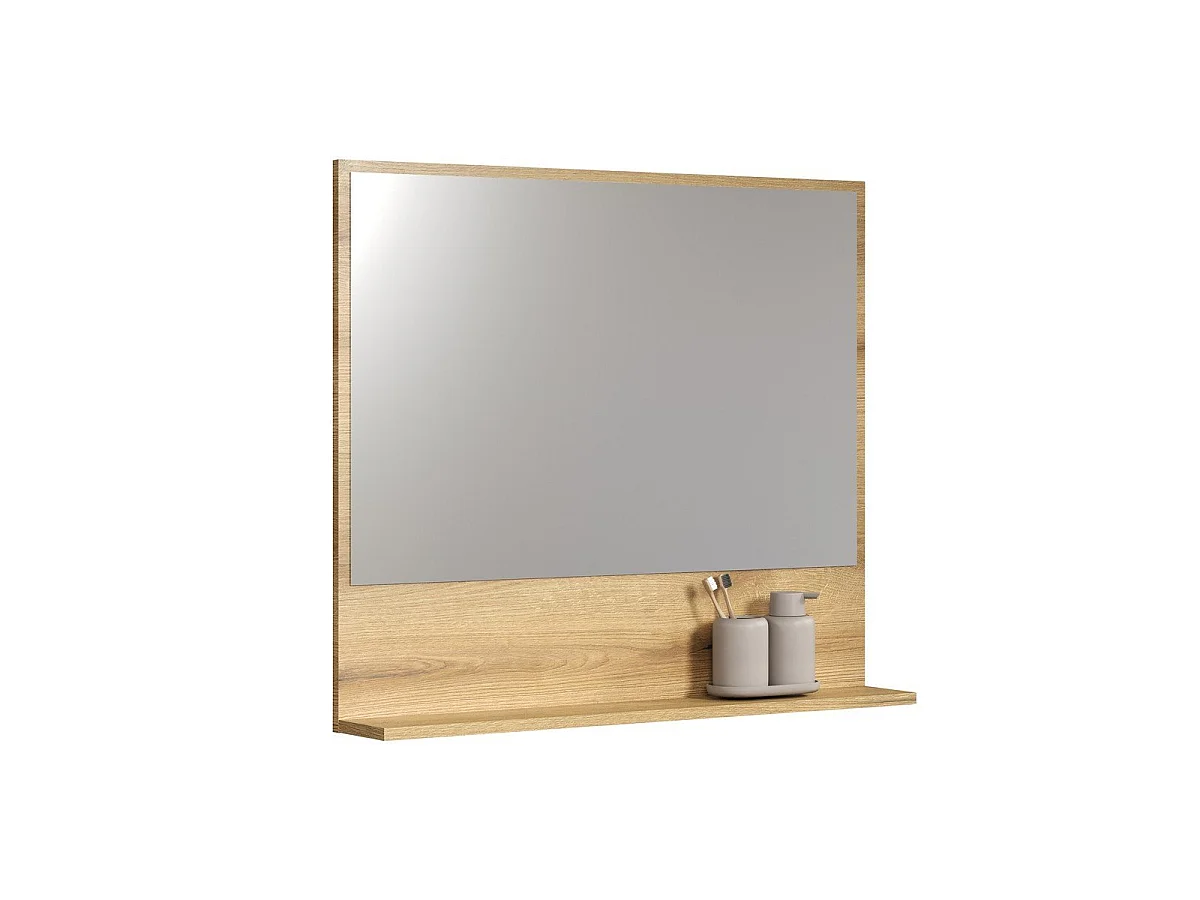 Miroir mural avec 1 tablette L80 cm - PUREBLISS