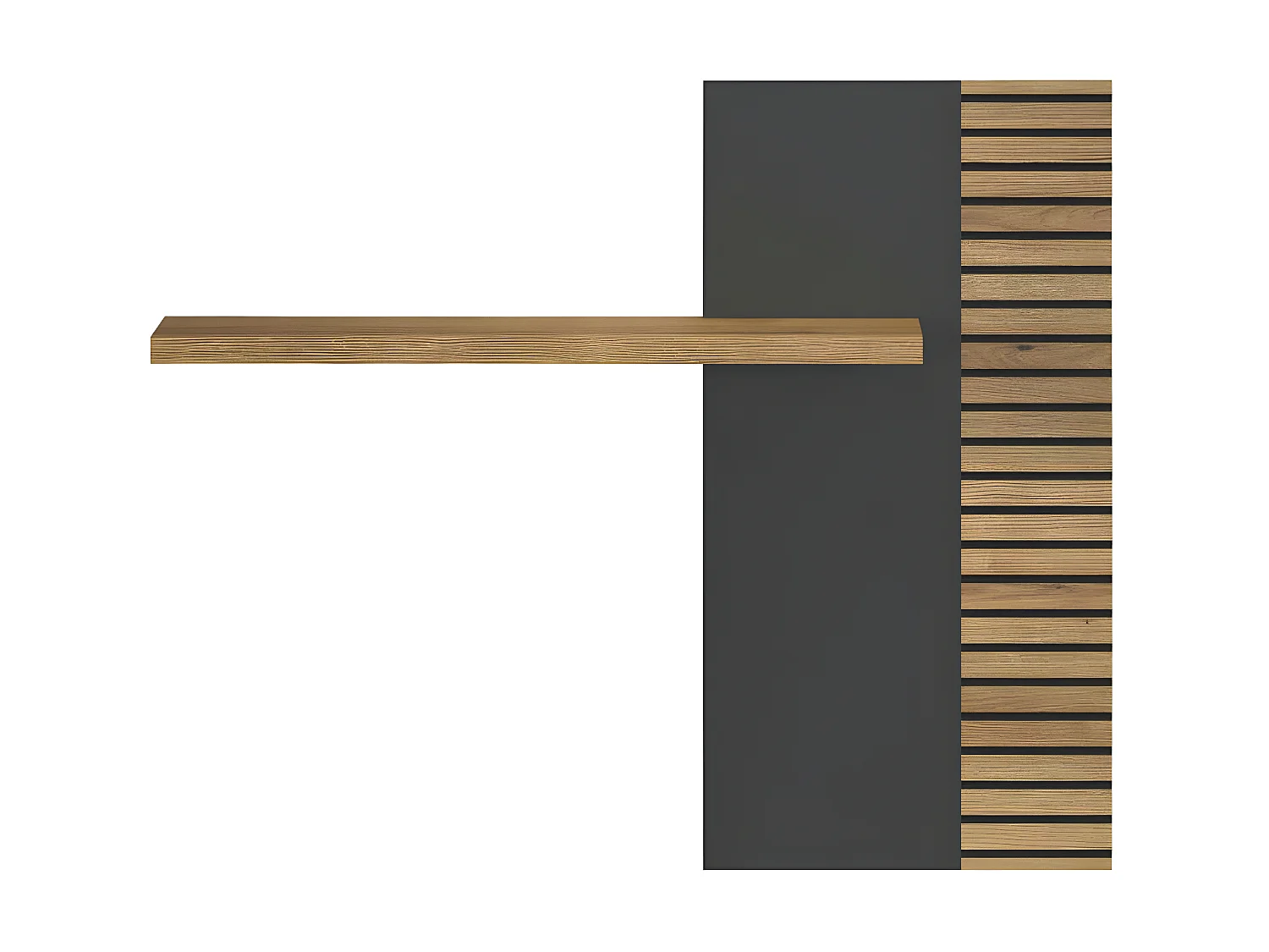 Norris bibliothèque étagère gris, chêne décor.