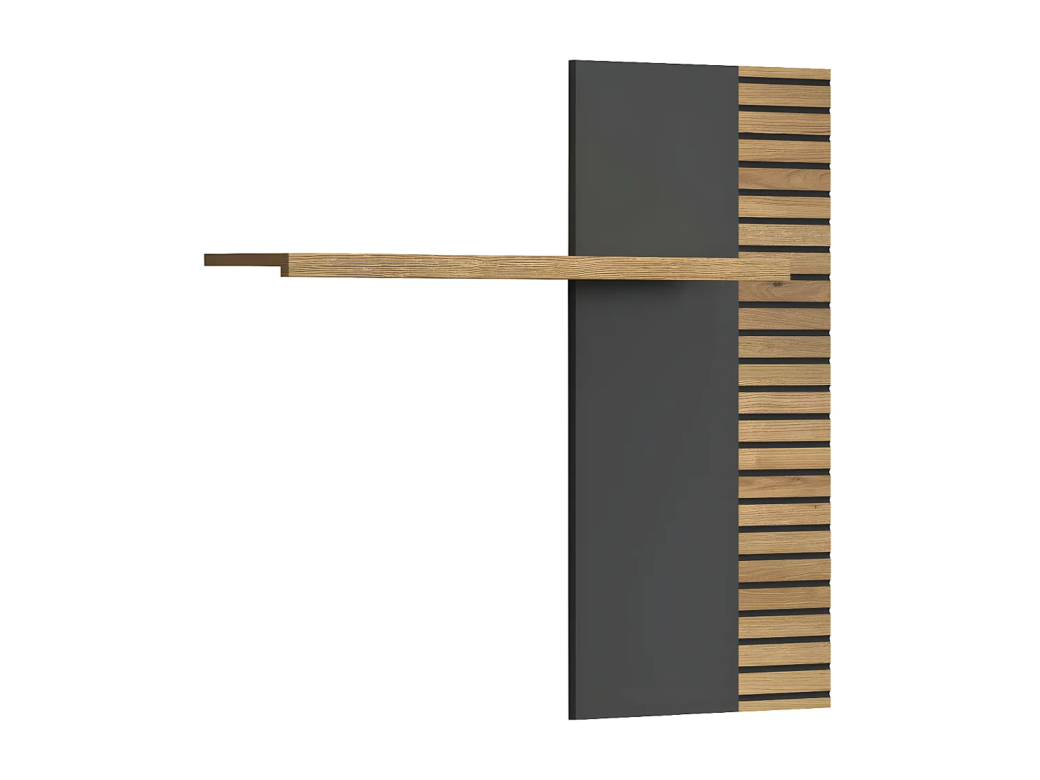 Norris bibliothèque étagère gris, chêne décor.