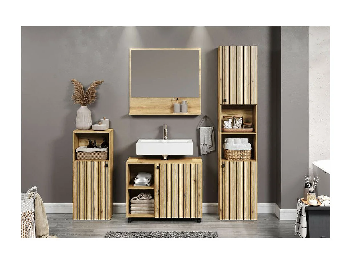 PureBliss Hochschrank Bad Eiche dekor.