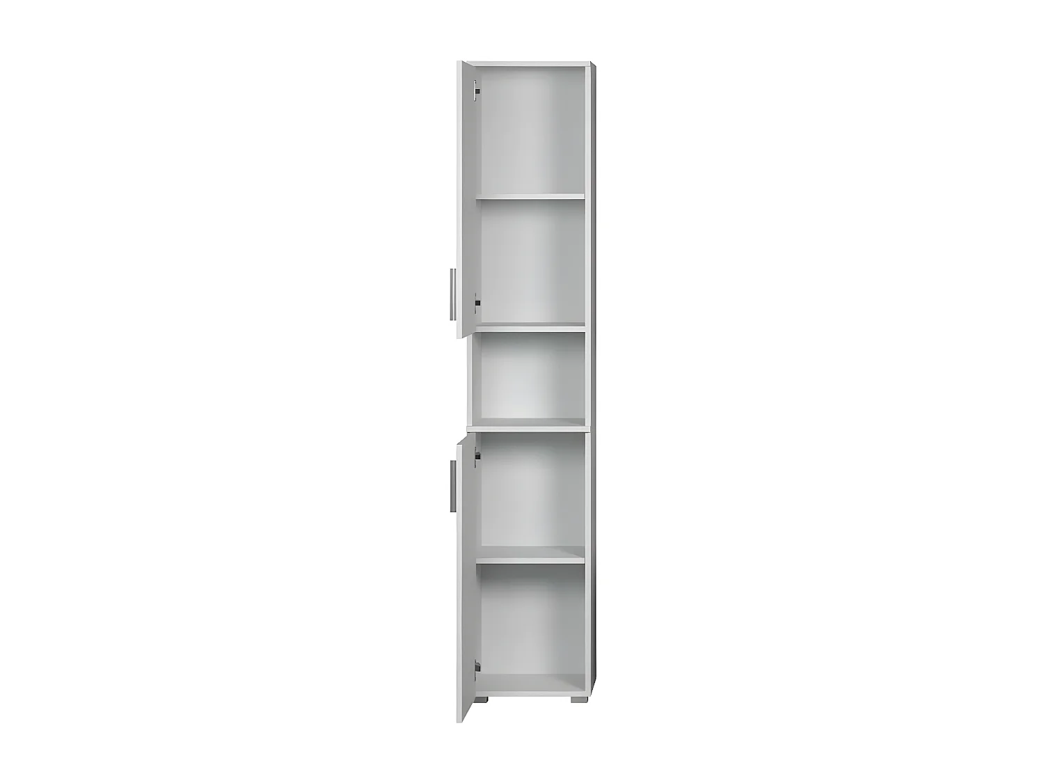 Wons armoire haute pour salle de bain brillant blanc.