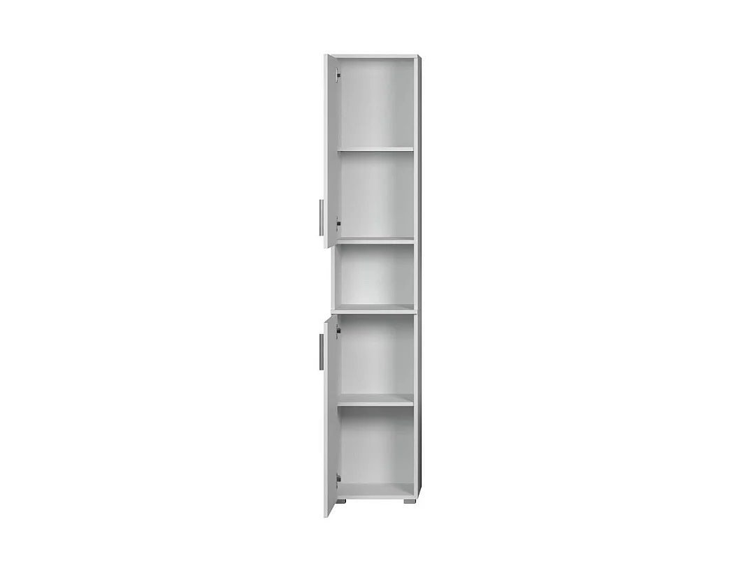 Wons armoire haute pour salle de bain brillant blanc.