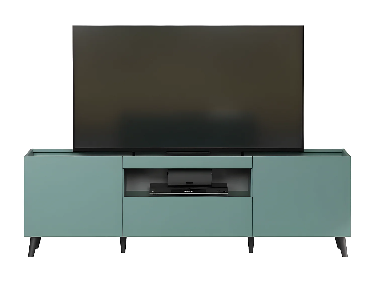 Melton meuble TV bleu, gris.