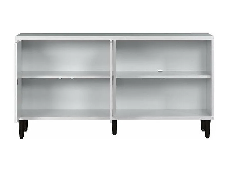 Evolution TV-meubel 2 deuren, 2 planken wit, zwart.