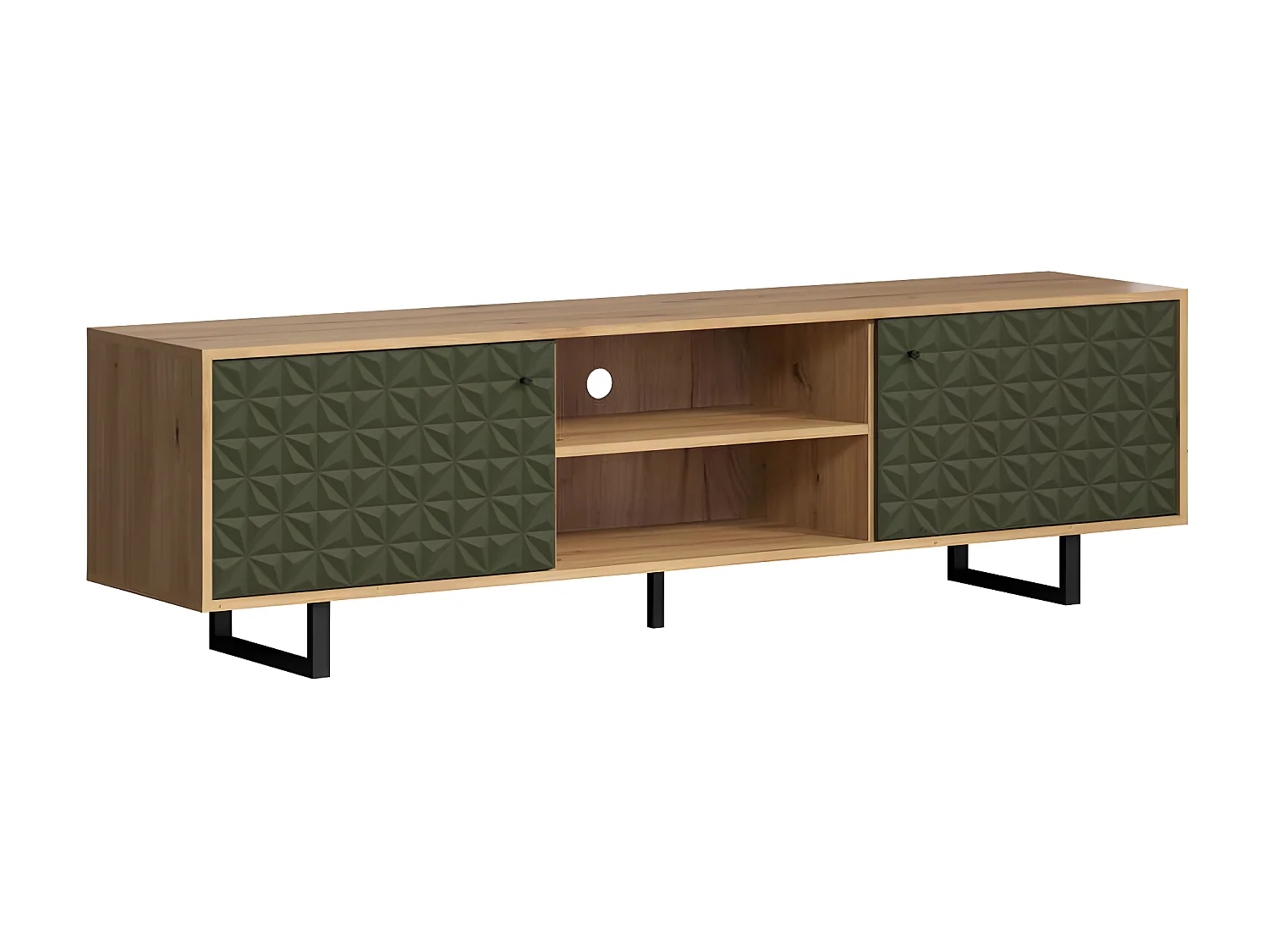 Sentra meuble TV vert, chêne décor.