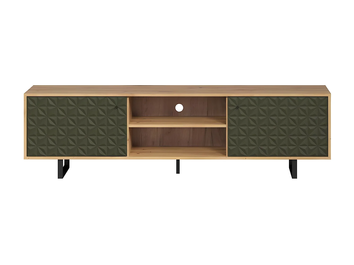 Sentra meuble TV vert, chêne décor.