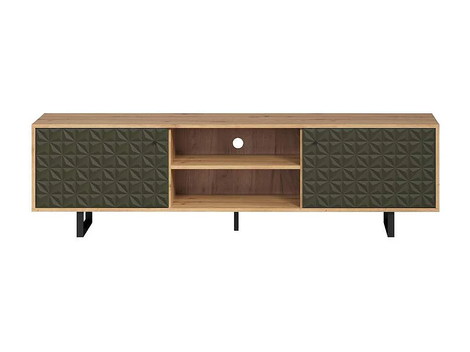 Sentra TV-meubel groen, eik decor.