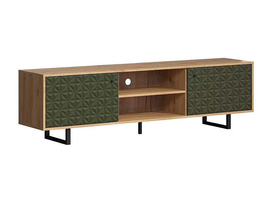 Sentra TV-meubel groen, eik decor.