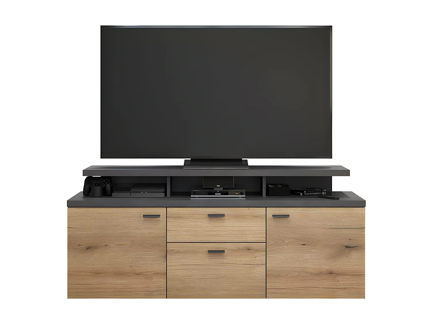 MoodMedia meuble tV chêne décor.