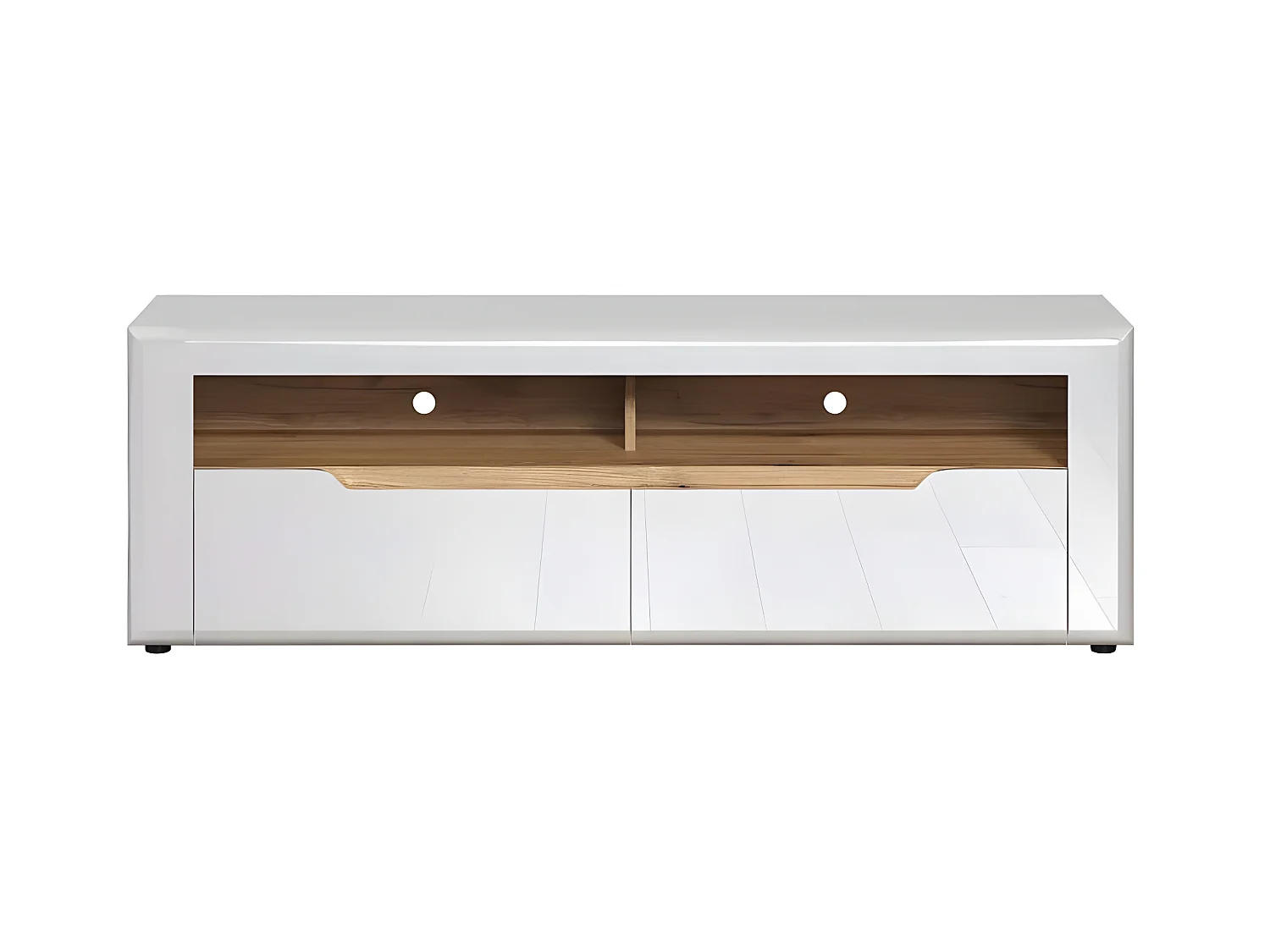 Marlon meuble TV brillant blanc.