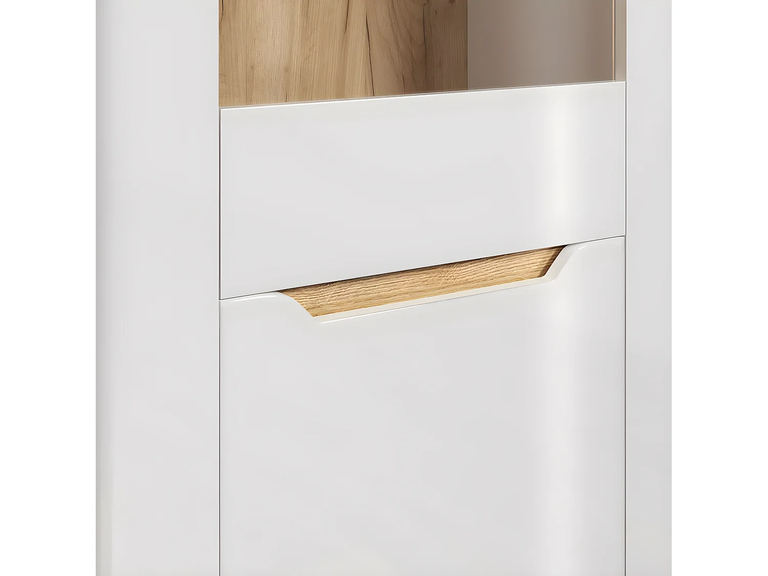 Marlon meuble TV brillant blanc.