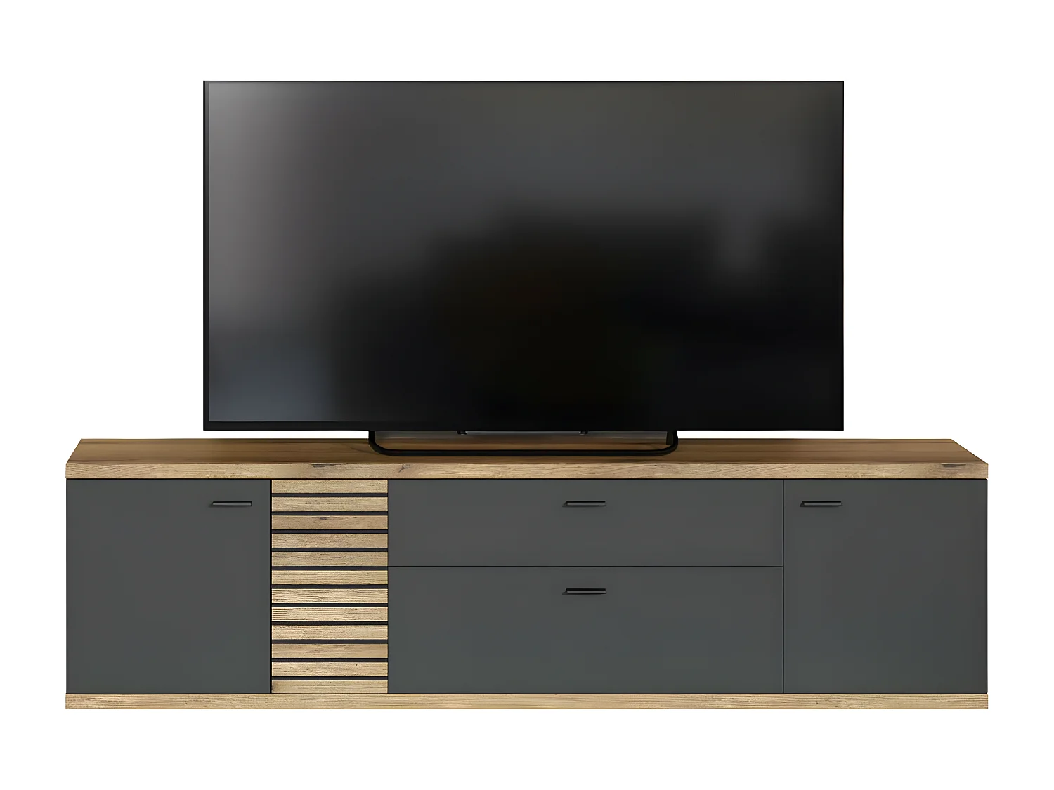 Norris TV Tisch grau, Eiche dekor.