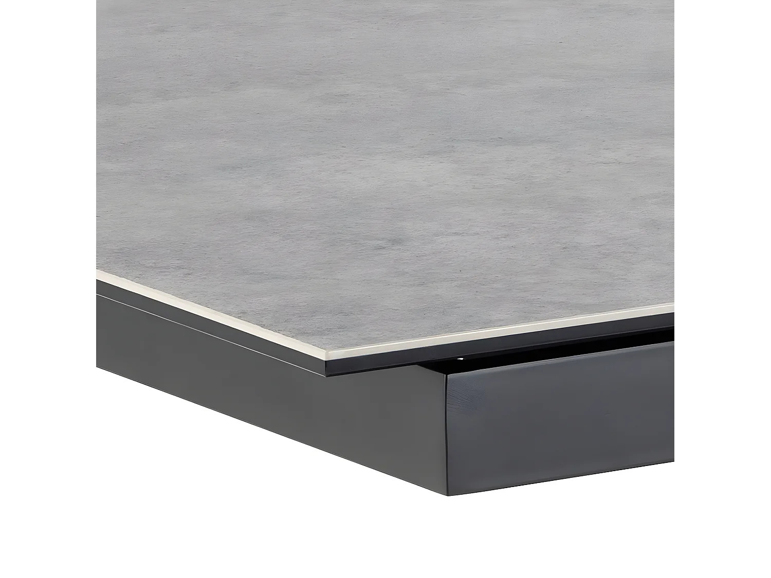 Irwine table de salle à manger 90x168/210cm avec 1 plateau supplémentaires gris.