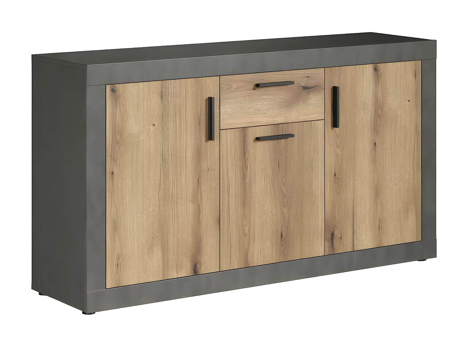 Salvada dressoir grijs, eik decor.