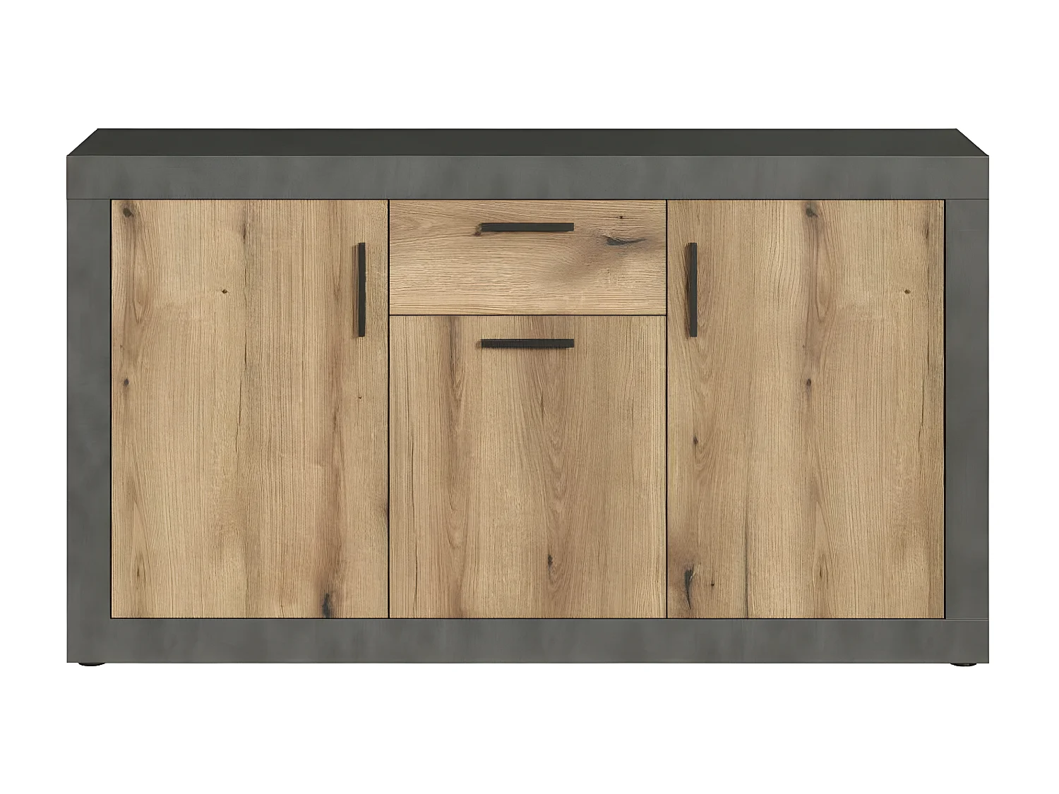 Salvada dressoir grijs, eik decor.