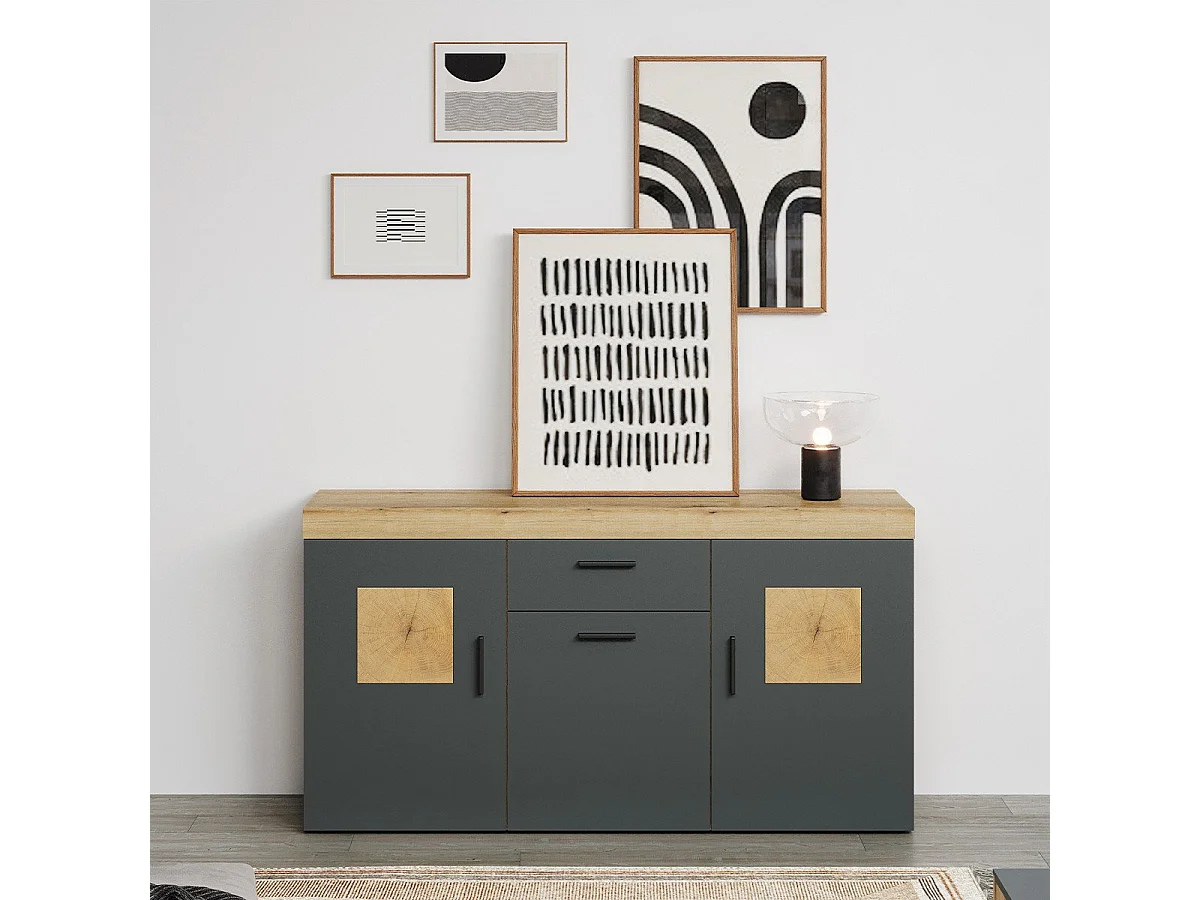 Buffet 3 portes et 1 tiroir L160 cm - TYLER