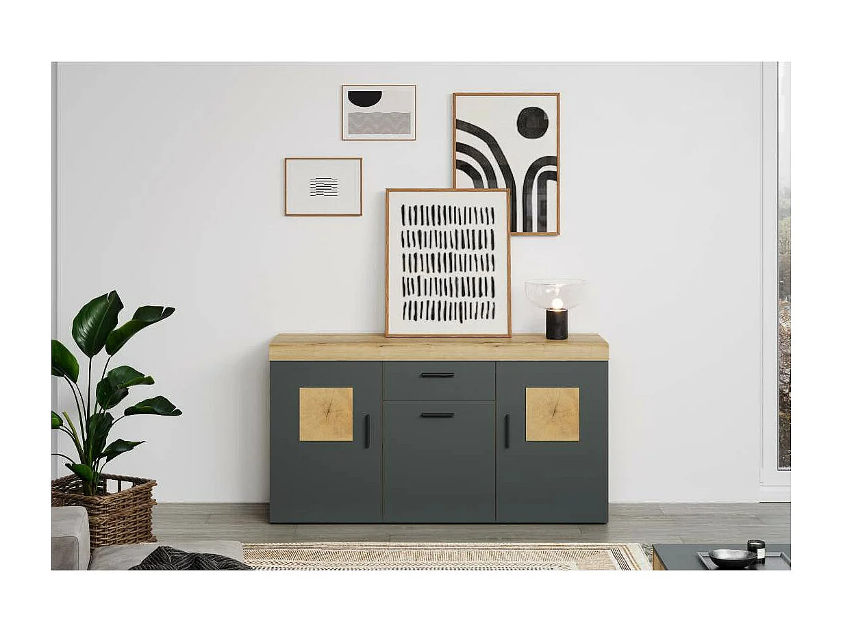 Buffet 3 portes et 1 tiroir L160 cm - TYLER