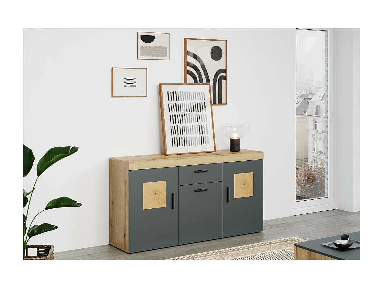 Buffet 3 portes et 1 tiroir L160 cm - TYLER